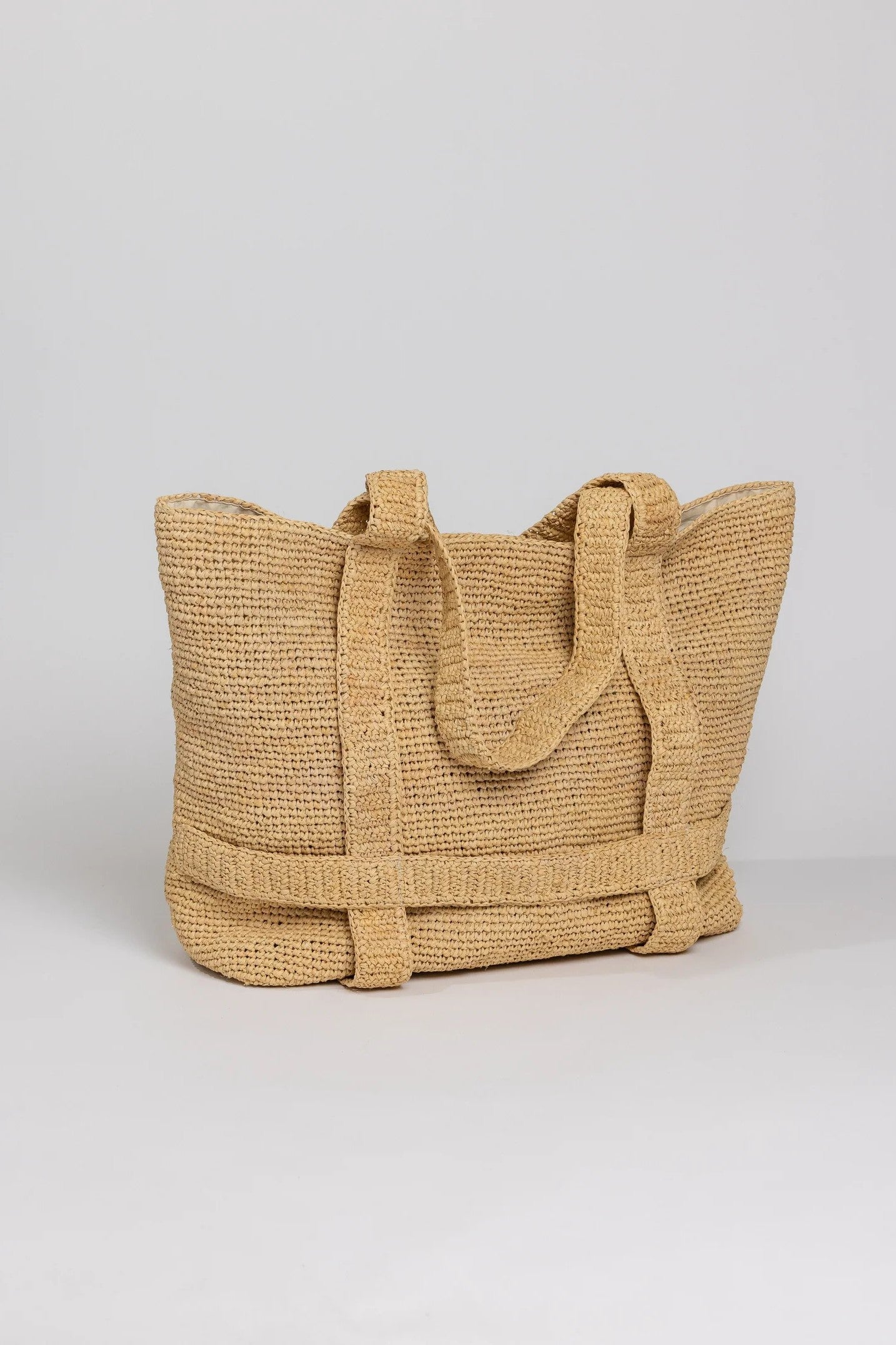 THE ORIGINAL STRAW TRAVELER BAG- NATURAL - Handbags - Sassanova