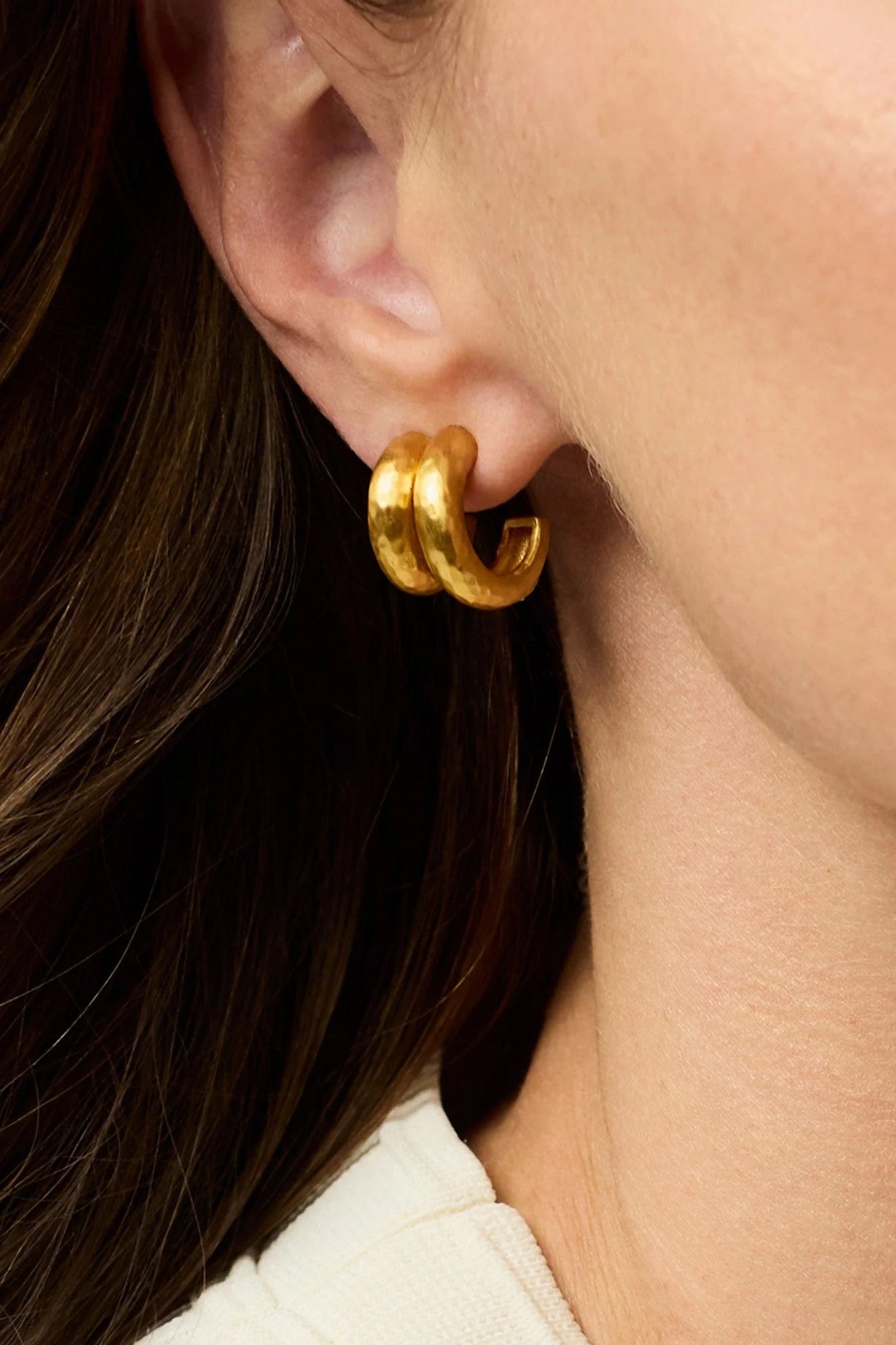 HAVANA DOUBLE HOOP- GOLD - Earrings - Sassanova