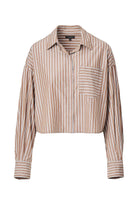 MARIN CROPPED STRIPED SHIRT - Sassanova