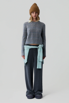 SHRUNKEN CHECK CREW - Sweaters - Sassanova