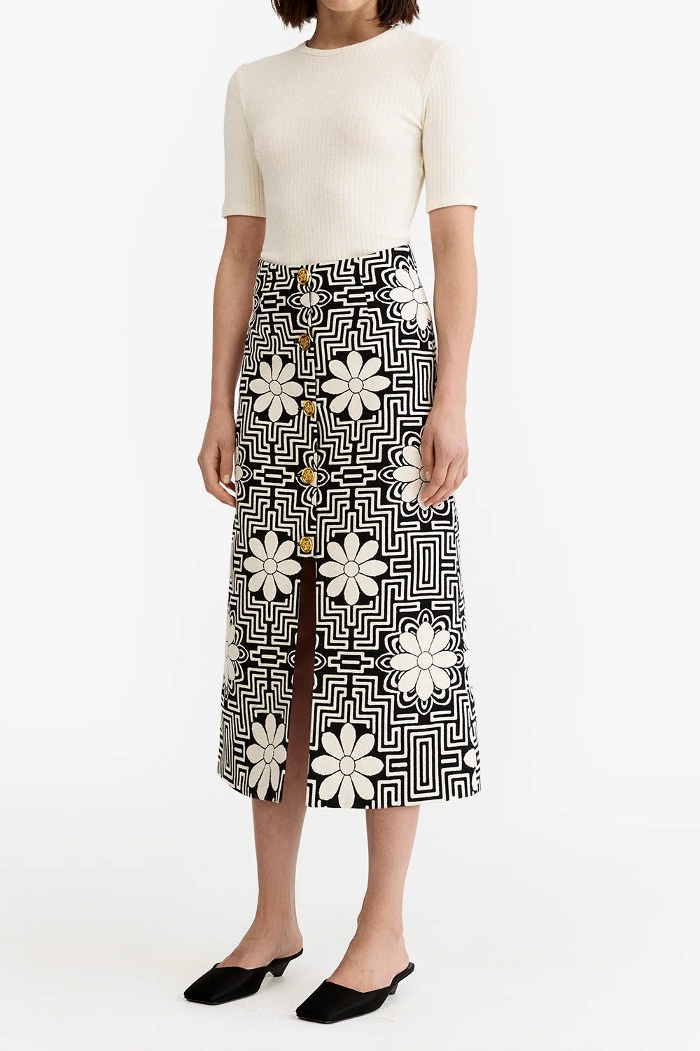 A-LINE MIDI SKIRT - Skirts - Sassanova