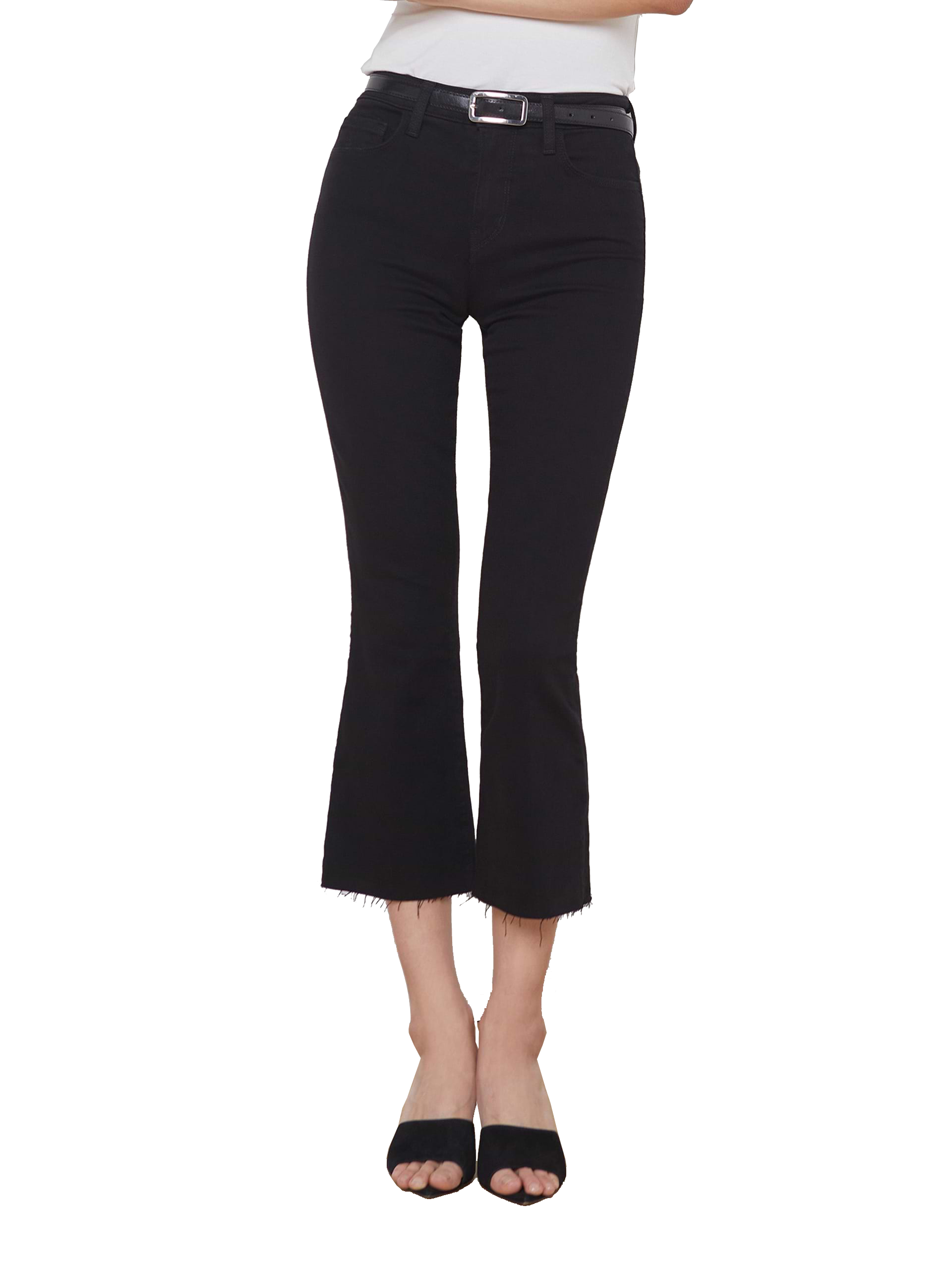 KENDRA CROP FLARE - Denim - Sassanova