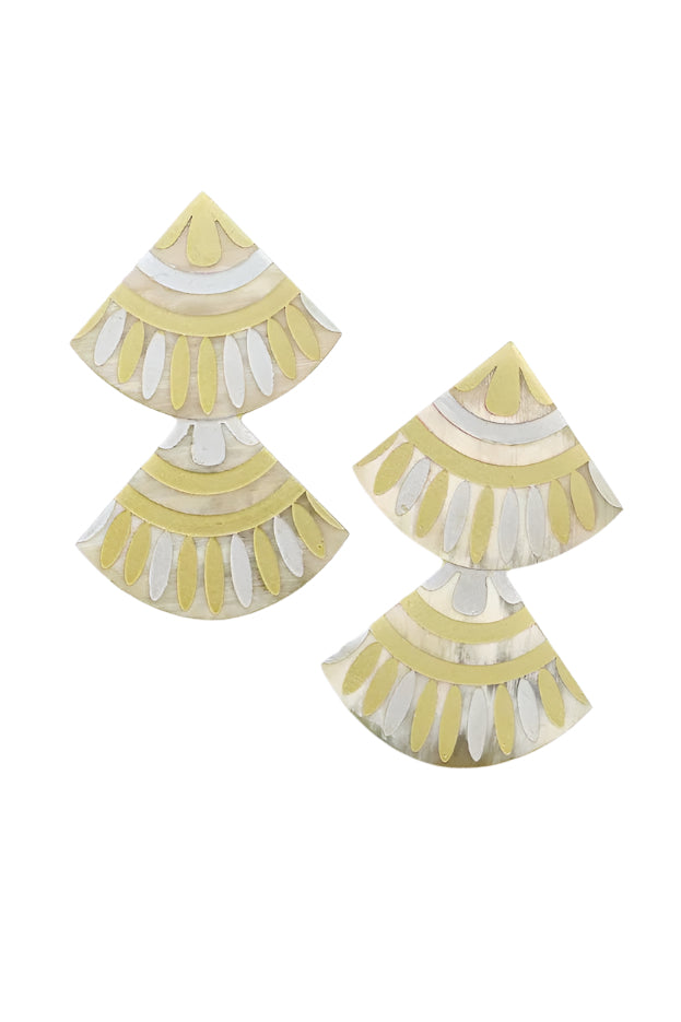 METALLIC DOUBLE TILE EARRINGS
sassanova