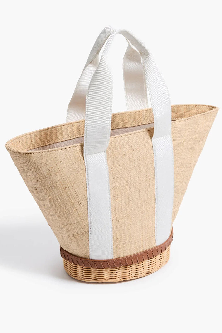 THE GARDNER BASKET- NATURAL/WHITE - Handbags - Sassanova