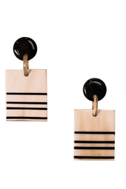 STRIPE BLOCK DANGLE EARRINGS