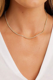 LEXI NECKLACE- GLD/CLEAR CRYSTAL