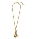 HELM PENDANT NECKLACE- PEARL - sassanova