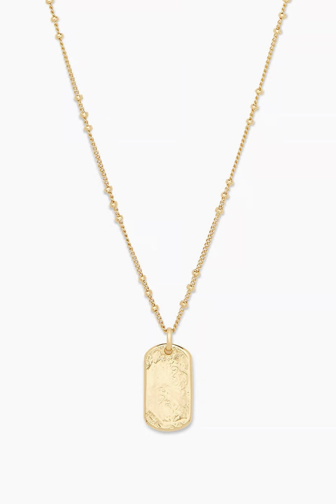 GRIFFIN DOG TAG NECKLACE GOLD Sassanova Nova Man