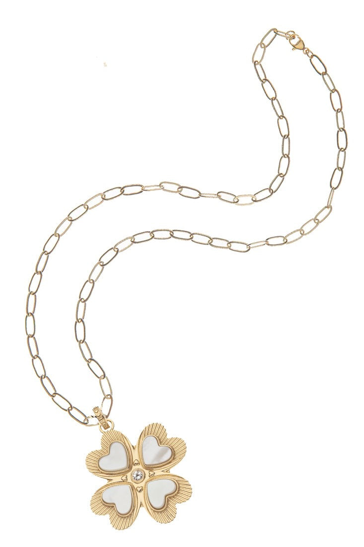 LUCKY IN LOVE MOP CLOVER PENDANT- DRAWN LINK CHAIN
sassanova
