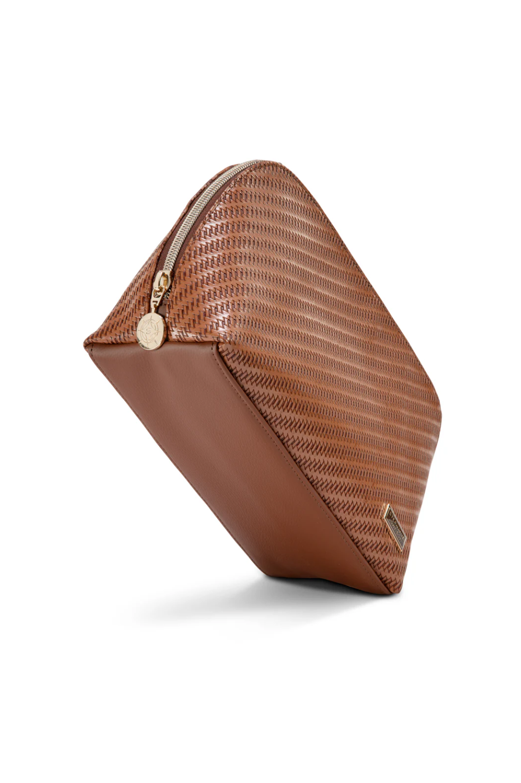 ROSEWOOD COGNAC LOLA MAKEUP BAG - sassanova