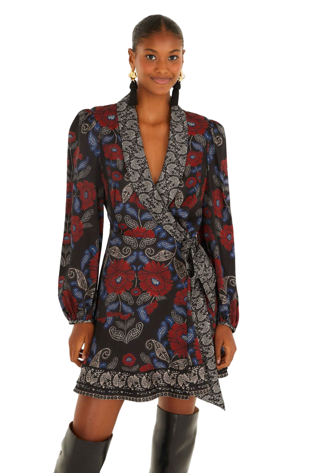 VALENTINA WRAP MINI DRESS-Sassanova