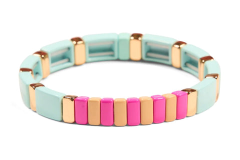 PASTEL CLOUD 1 BRACELET- BL/PNK/MELON