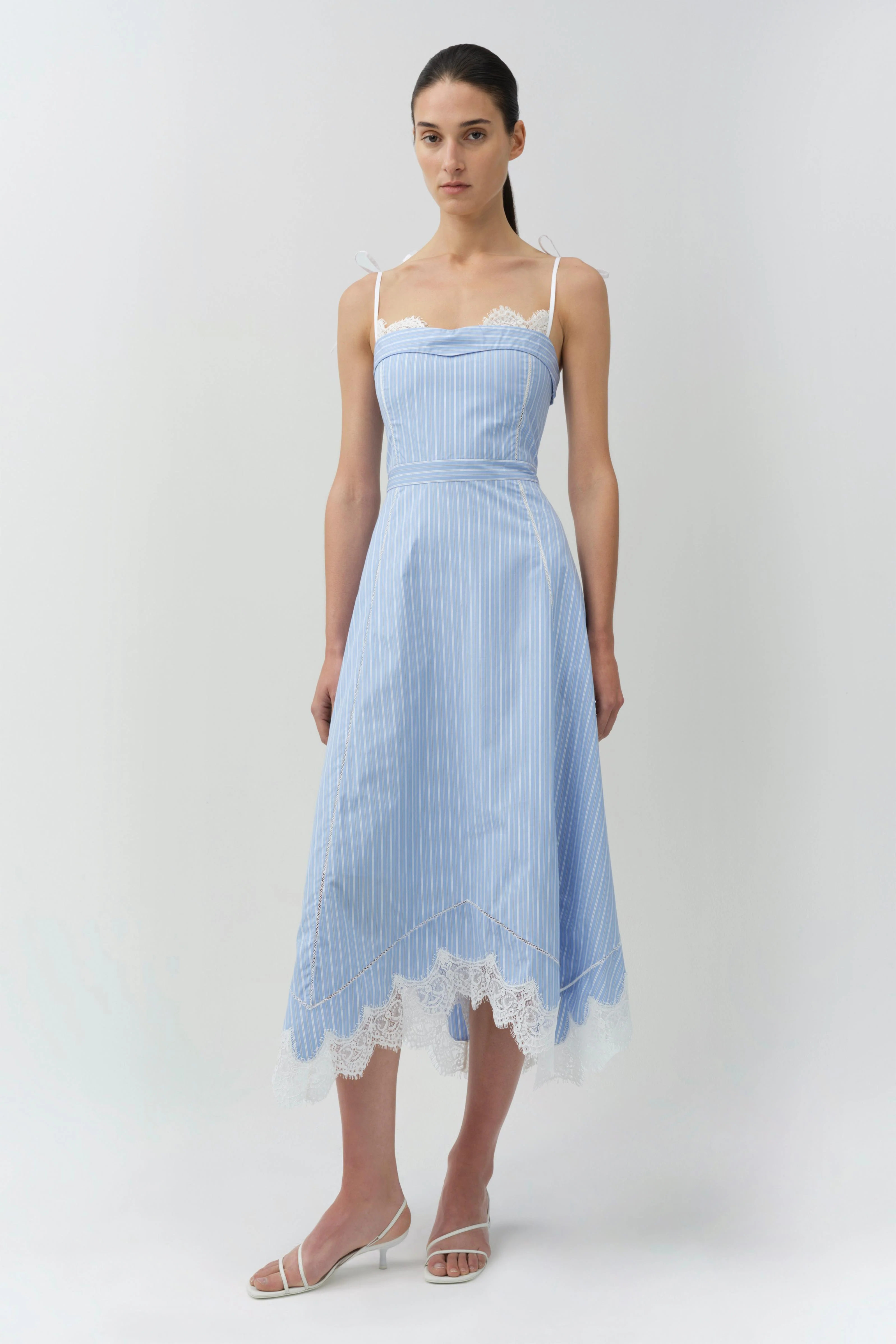 AVALEIGH COTTON LACE MIDI DRESS - Dresses - Sassanova