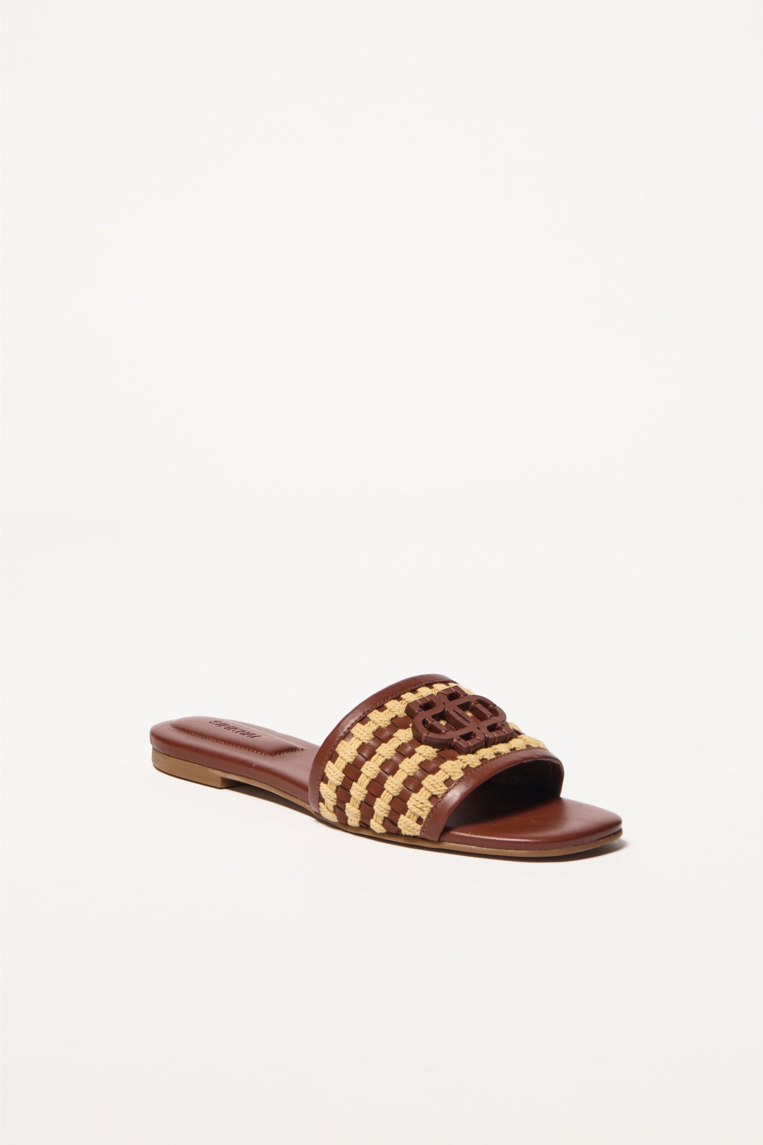 DELPHI ROPE WOVEN FLAT SANDAL - Sandals - Sassanova