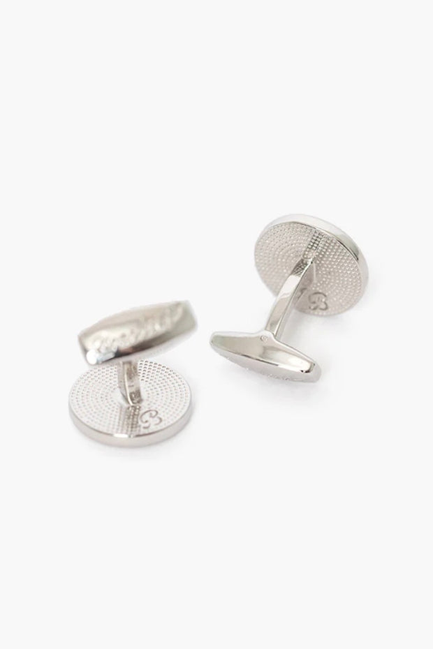 BEAR RHODIUM CUFFLINKS