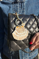 HAND PAINTED SEASHELL BAG CHARM & KEYCHAIN - sassanova