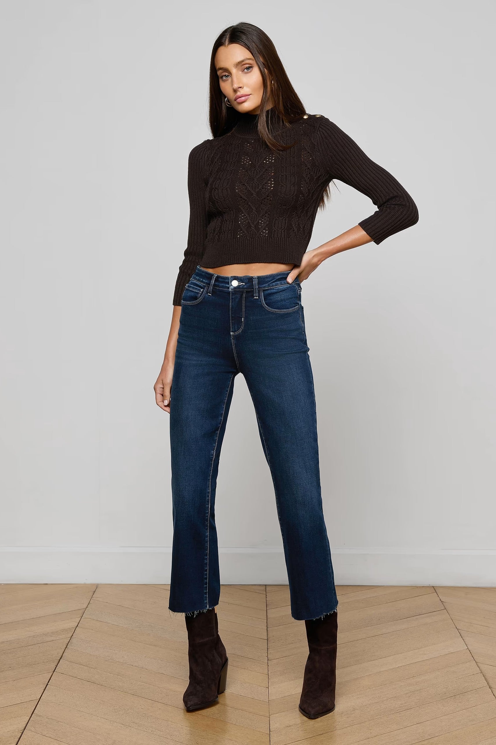KENDRA CROP FLARE - Jeans - Sassanova