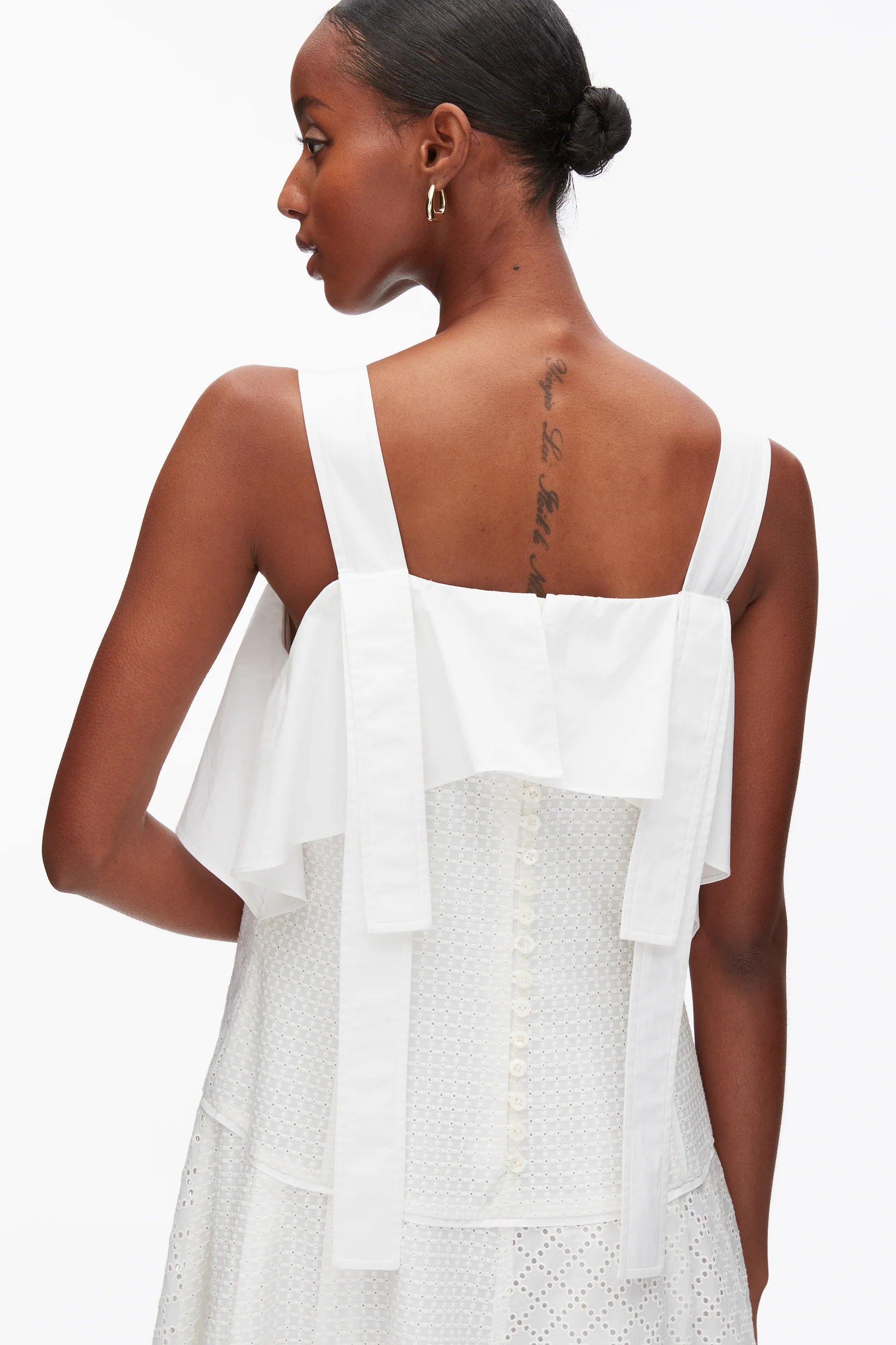 BRODERIE ANGLAISE PATCHWORK CASCADE MIDI DRESS - Dresses - Sassanova