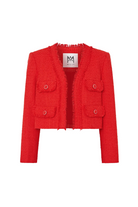 SERENA BOUCLE V NECK JACKET - Jackets - Sassanova