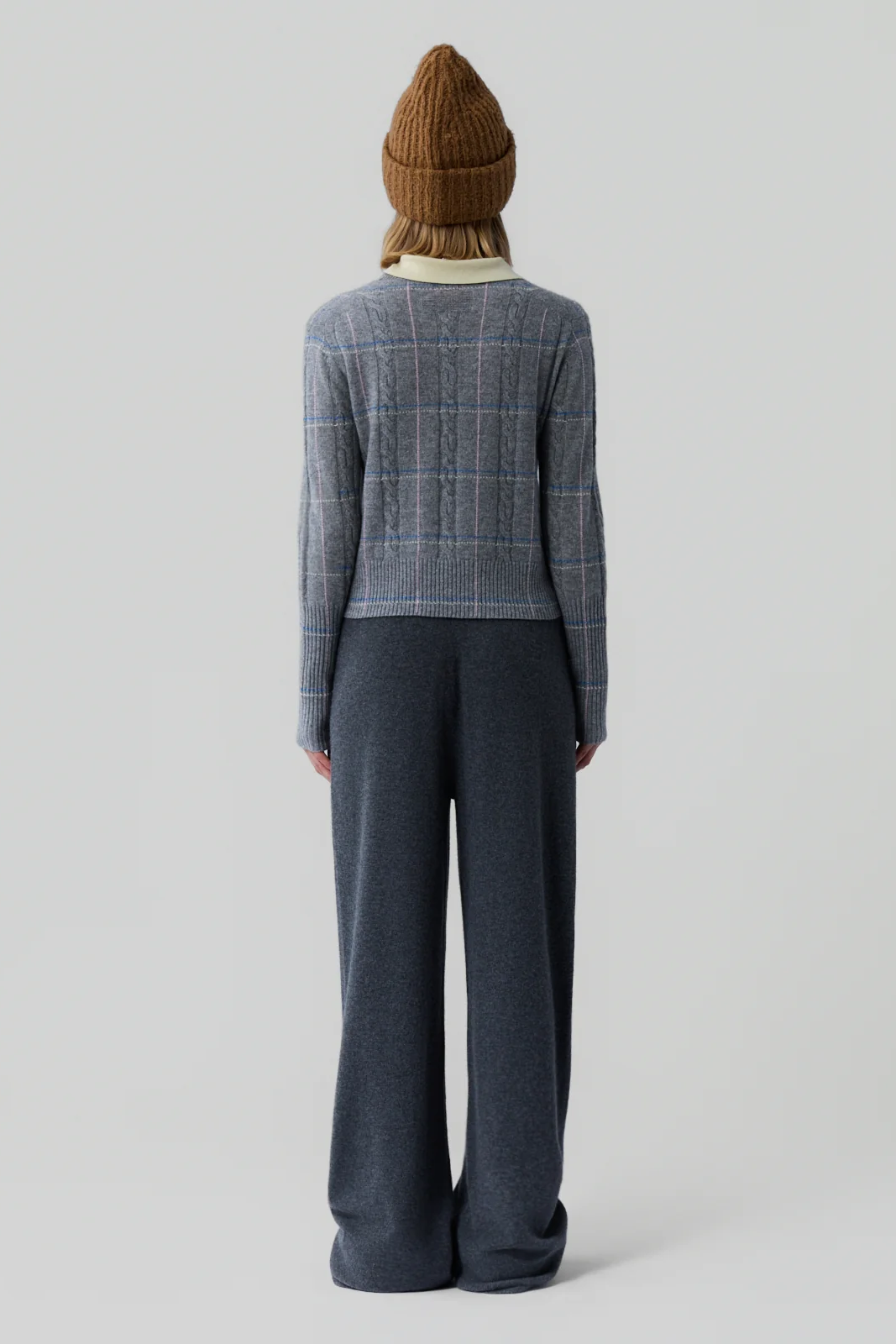 SHRUNKEN CHECK CREW - Sweaters - Sassanova