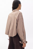 MARIN CROPPED STRIPED SHIRT - Sassanova