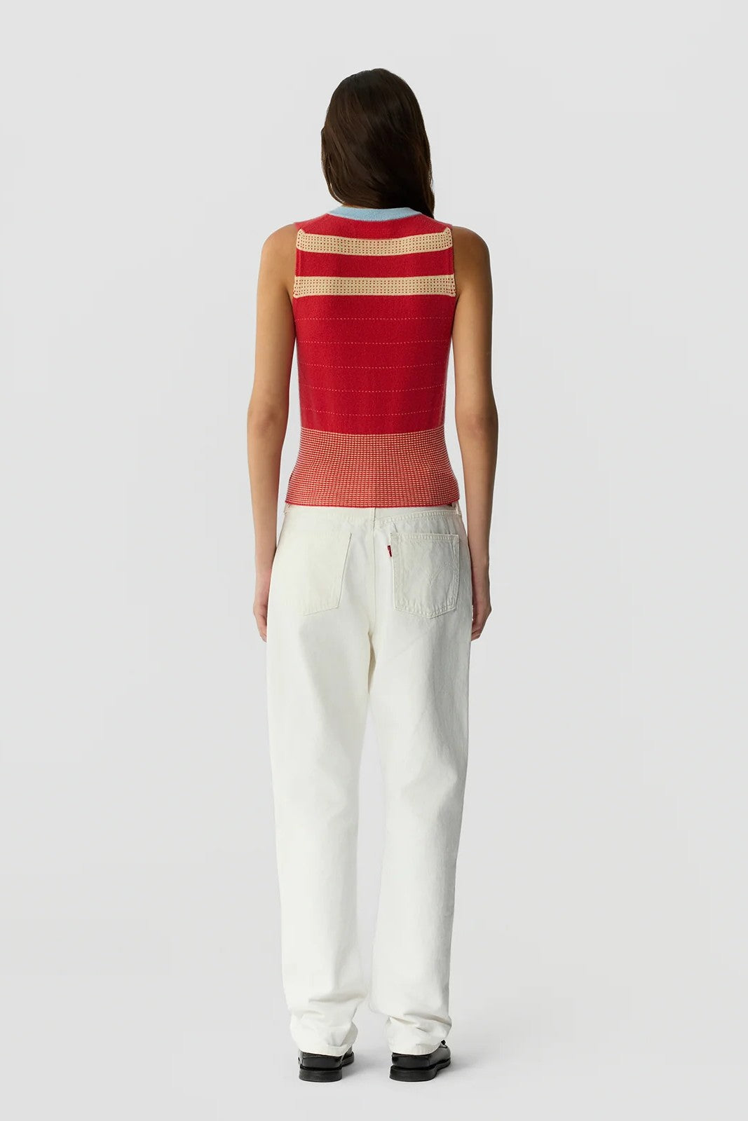 COLLEGIATE STRIPE VEST - Sweaters - Sassanova