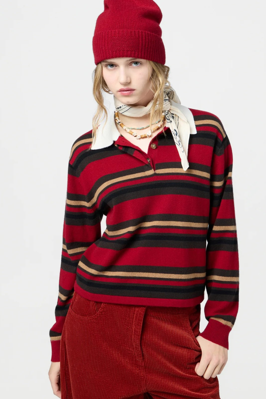 cropped stripe sweater-sassanova