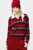 cropped stripe sweater-sassanova