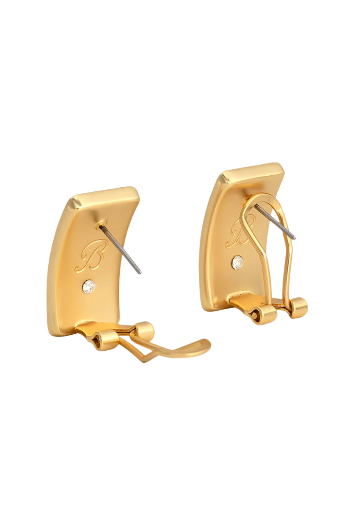 SUGAR LOAF RECTANGLE STUD EARRING GOLD
sassanova