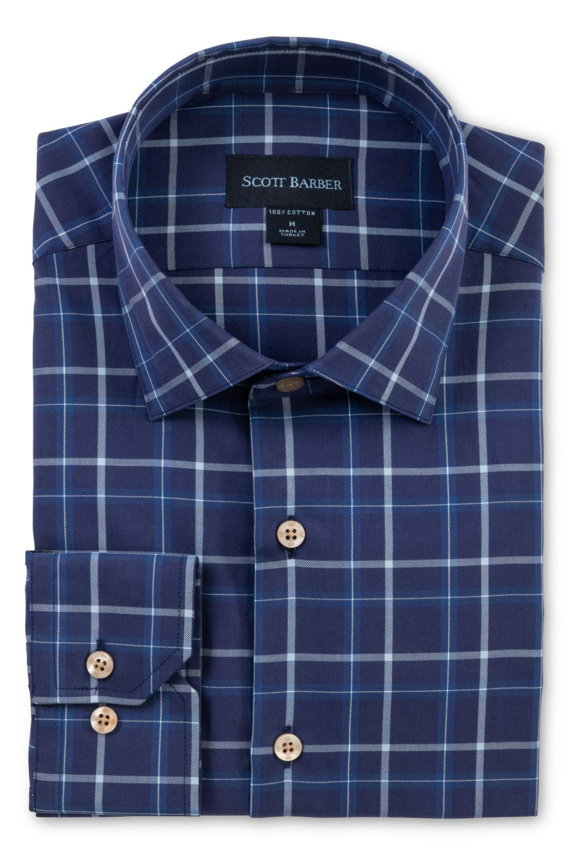 COMPACT TWILL PLAID SPORT SHIRT-novaman