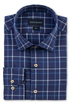 COMPACT TWILL PLAID SPORT SHIRT-novaman