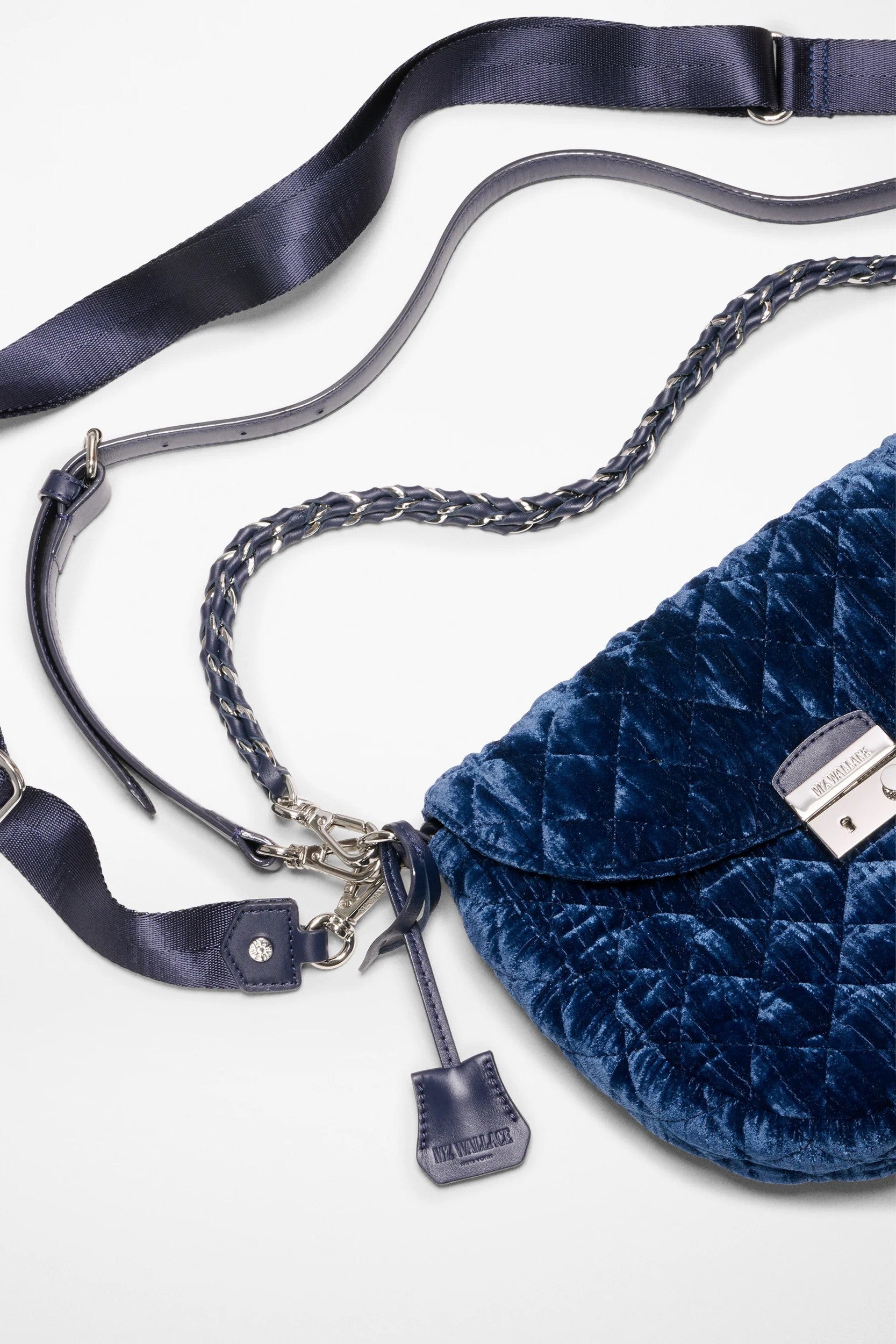 CROSBY VELVET LOCK SADDLE - Handbags - Sassanova