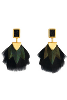 ELISE BEZEL DROP EARRINGS - sassanova