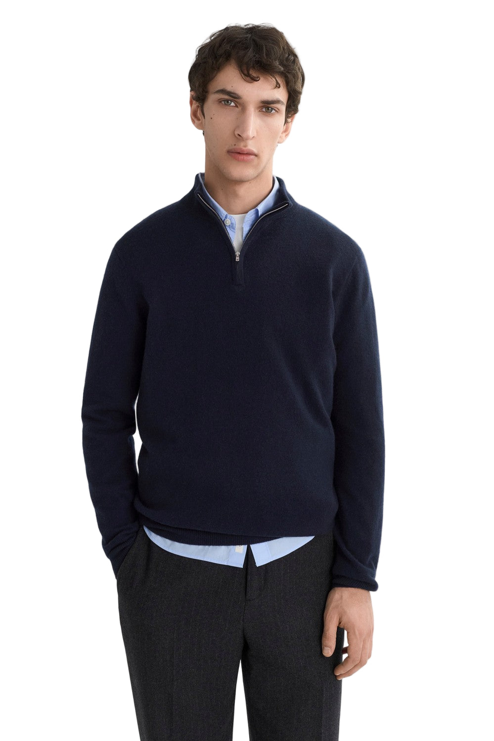 1/4 ZIP CASHMERE SWEATER-NovaMan