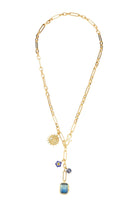 SERENE CHARM NECKLACE- BLUES - Sassanova
