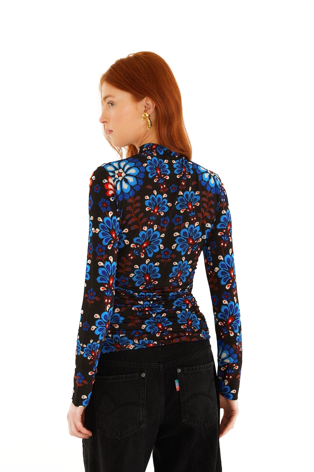 LATINA SCARF JERSEY BLOUSE - sassanova