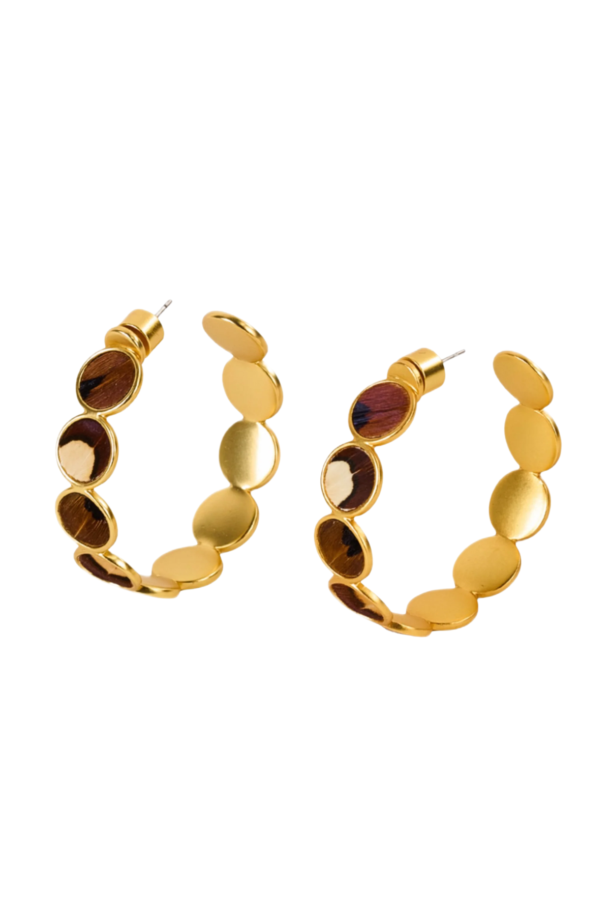 CASSANDRA MULTI BEZEL HOOP EARRING Sassanova
