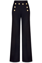 NAUTICAL WIDE LEG PANT - Pants - Sassanova