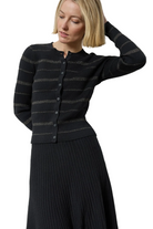 METALLIC STRIPE CARDIGAN Sassanova