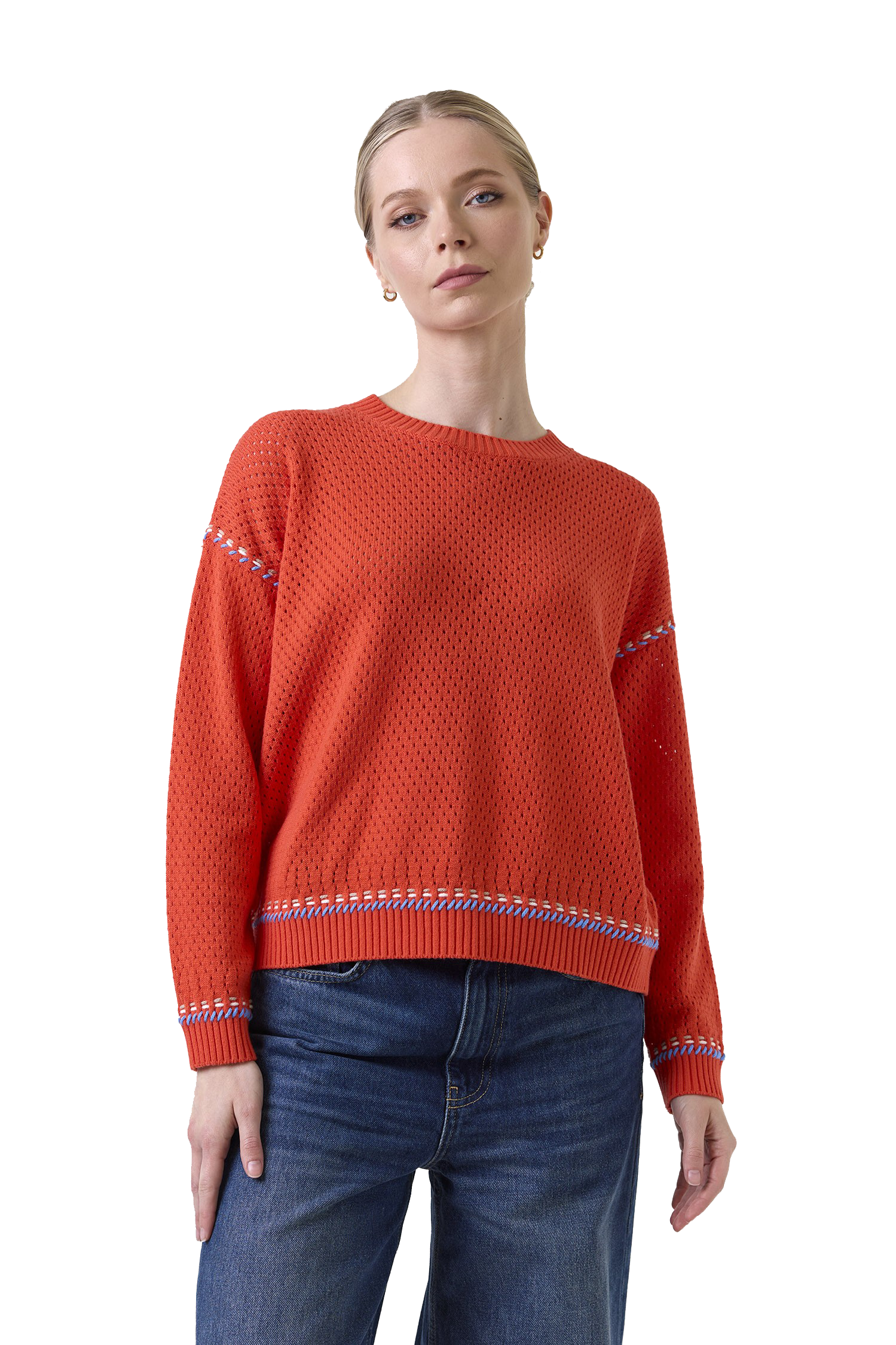 SELENE STITCH CREW - Sweaters - Sassanova