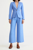 LINEN CROPPED PLEATED TROUSER - Pants - Sassanova