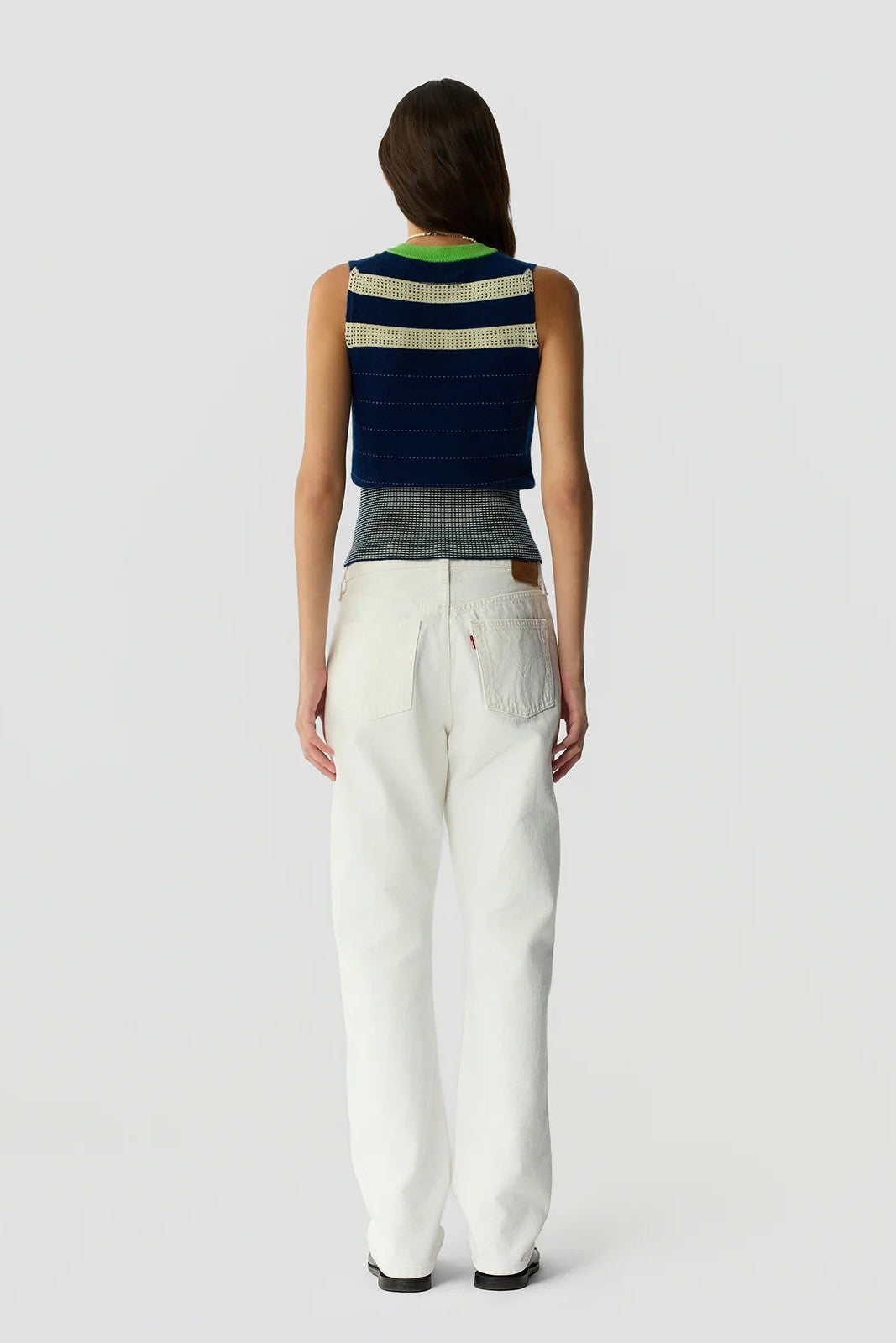 COLLEGIATE STRIPE VEST - Sweaters - Sassanova