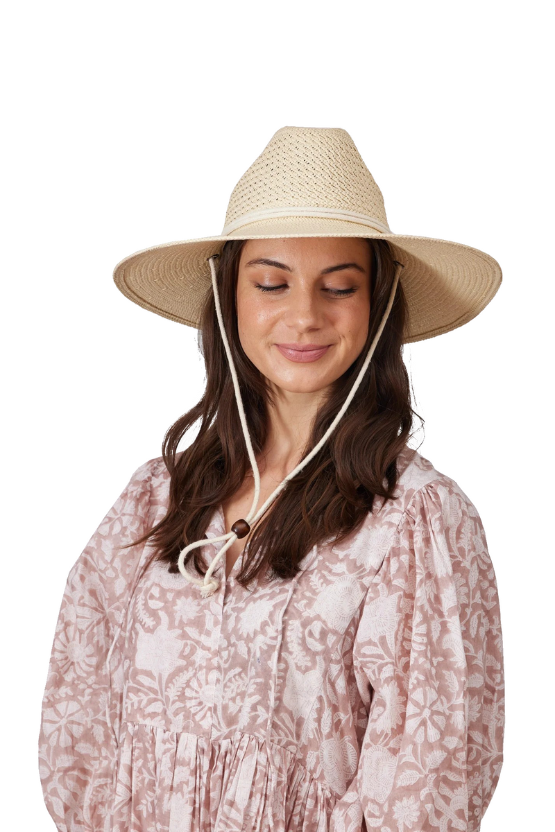 PACKABLE SURFER CHINSTRAP HAT- NATURAL