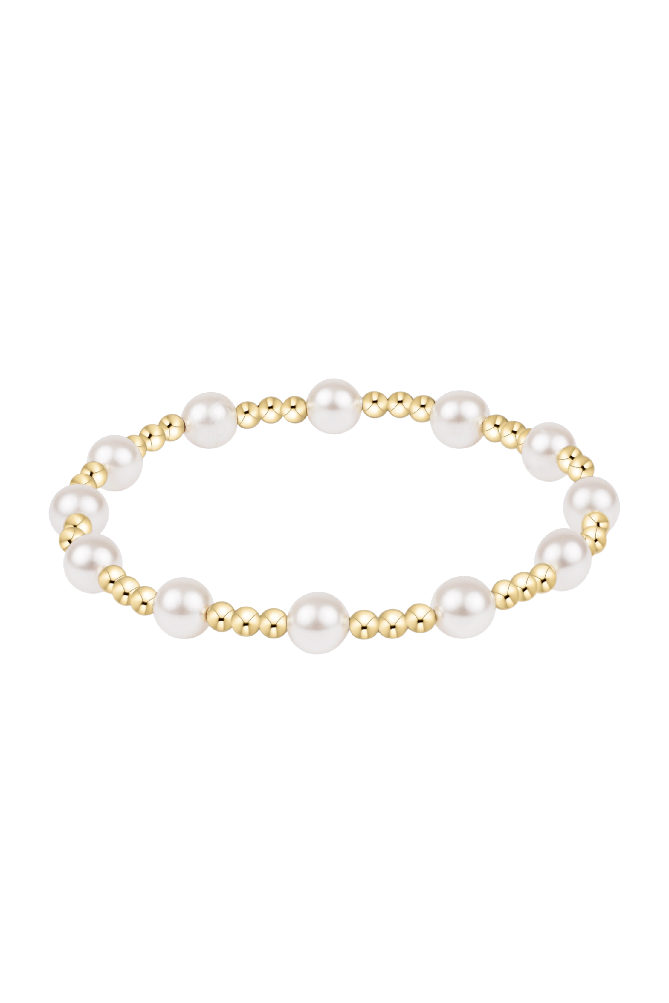 CLASSIC SINCERITY 6MM BRACELET- PEARL - Bracelets - Sassanova