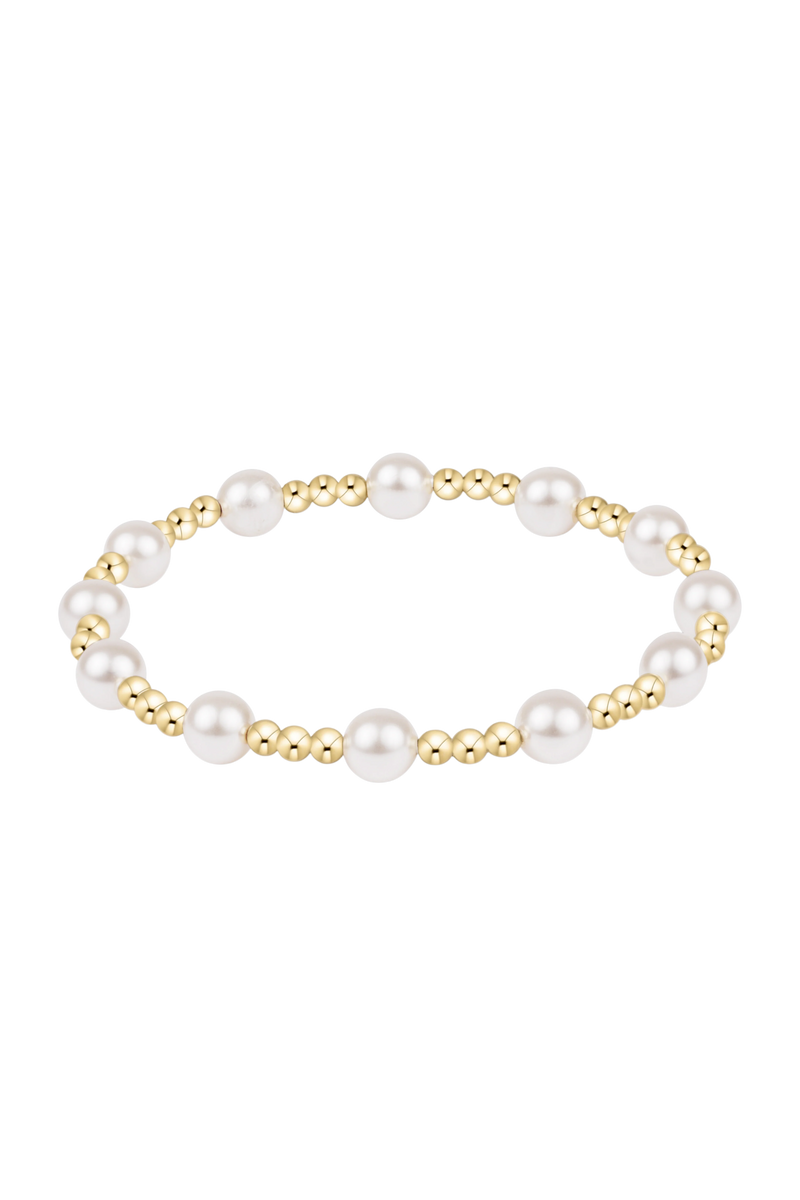 CLASSIC SINCERITY 6MM BRACELET- PEARL
