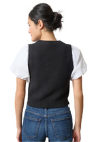 MIXED MEDIA PULLOVER SWEATER (PA3041)-Sassanova