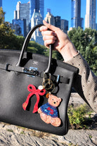 HAND PAINTED RED BOW BAG CHARM & KEYCHAIN - Keychains - Sassanova