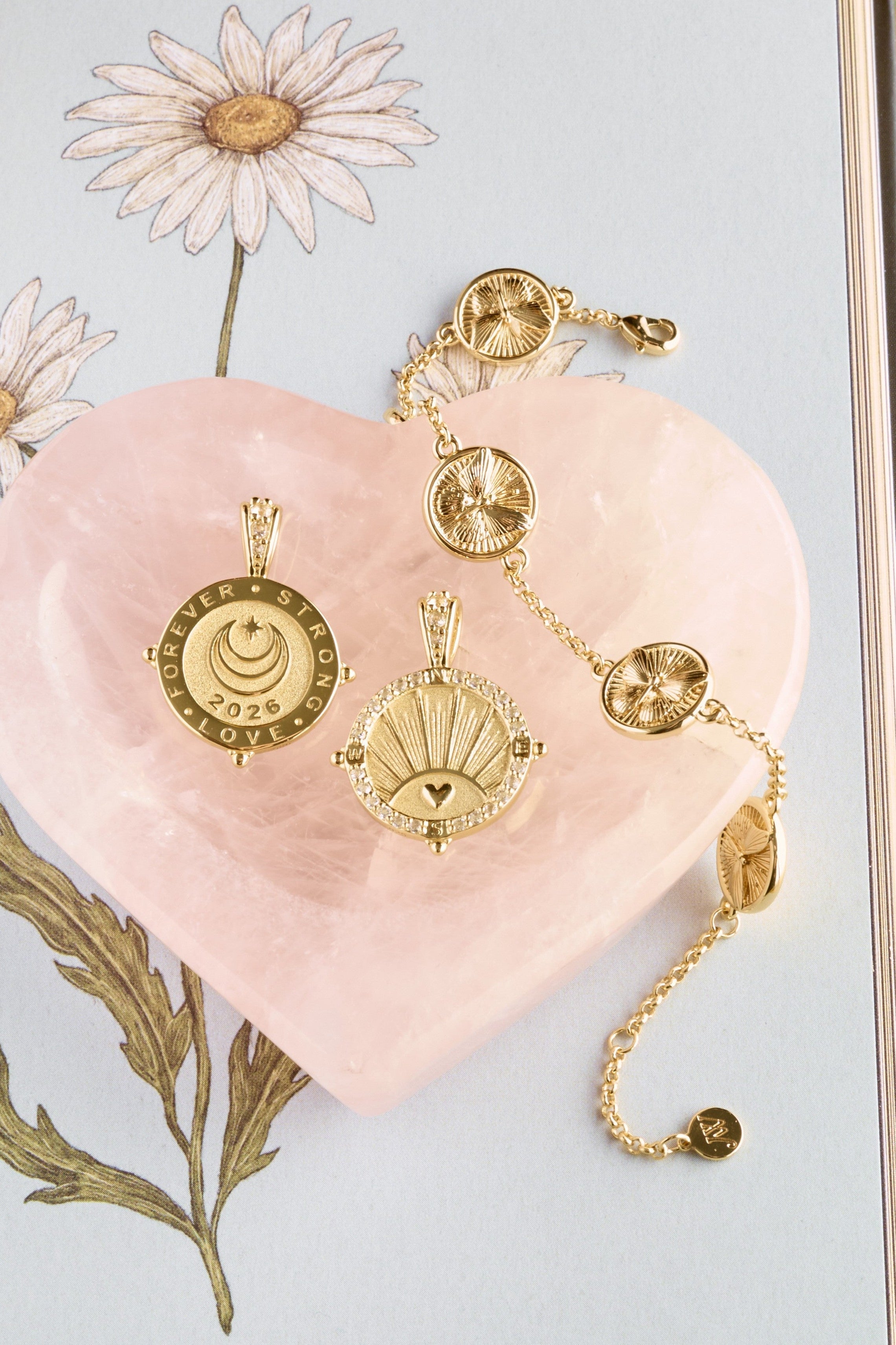 FOREVER STRONG LOVE 2026 PETITE EMBELLISHED NECKLACE- SATELLITE CHAIN - Necklaces - Sassanova