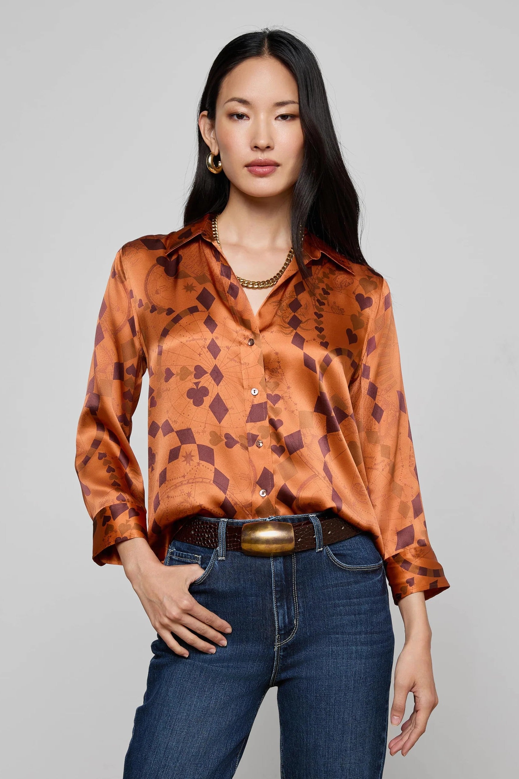 DANI 3/4 SLV BLOUSE-Sassanova