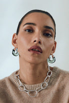 MINI ORGANIC HOOPS SILVER - Earrings - Sassanova